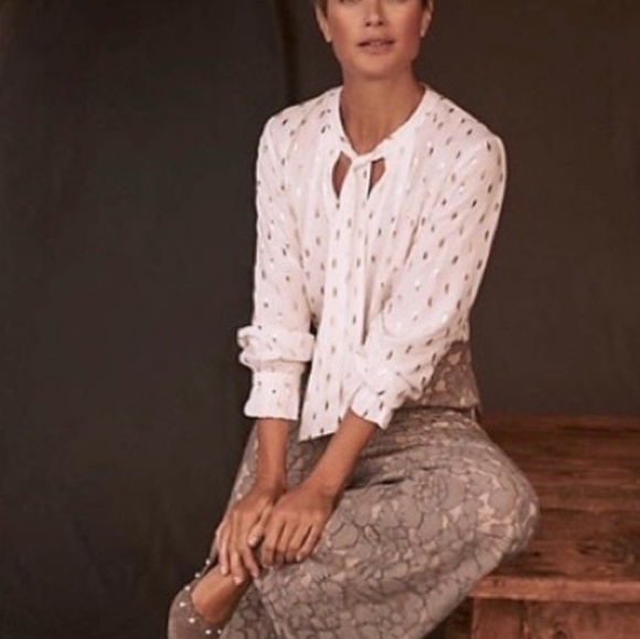Anthropologie Feather Bone Pants - ANTHROPOLOGIE Feather Bone Lace Wide Leg Pants XS.